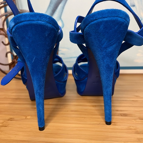 Authentic blue suede YSL Tribute stiletto - Picture 9 of 9